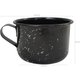 Caneca Esmaltada Grande Leiteira 800ml Caneca Rustico Preta