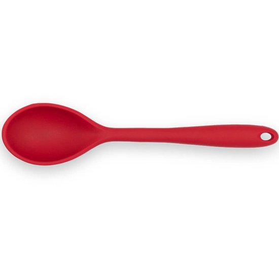 Colher de Silicone Arroz 27,5cm Utensílios de Cozinha Talheres Linha Flex Brinox Vermelho 2253352
