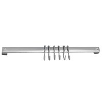Suporte Em Barra 40cm Com 6 Ganchos Aço Inox Brinox Top Pratic