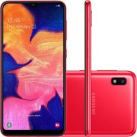 Smartphone Samsung Galaxy A10 32GB Dual Chip Android 9.0 Tela 6.2 Octa-Core 4G Câmera 13MP + 5MP - Vermelho