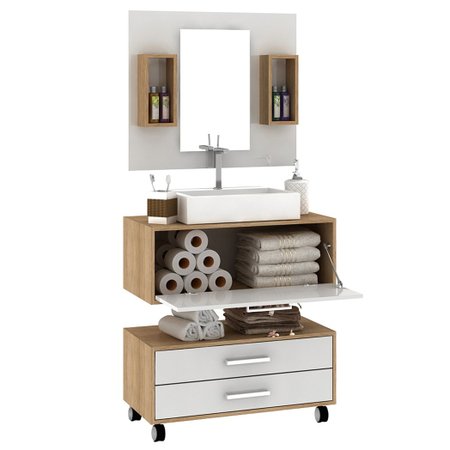 Gabinete De Banheiro Com Cuba Gb11 Fellicci Moveis Colombo