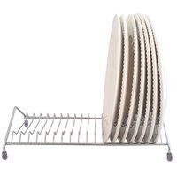 Suporte Porta 18 Pratos Organizador Armário Cozinha Cromado