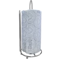 Porta Rolo De Papel Toalha Suporte Cromado Vertical De Mesa