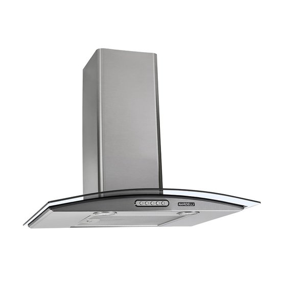 Coifa Parede Slim Nardelli Vidro Curvo 60cm