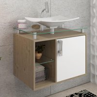 Gabinete De Banheiro 100 Mdf Atenas 65 Cm Com Espelho Branco Mgm Colombo