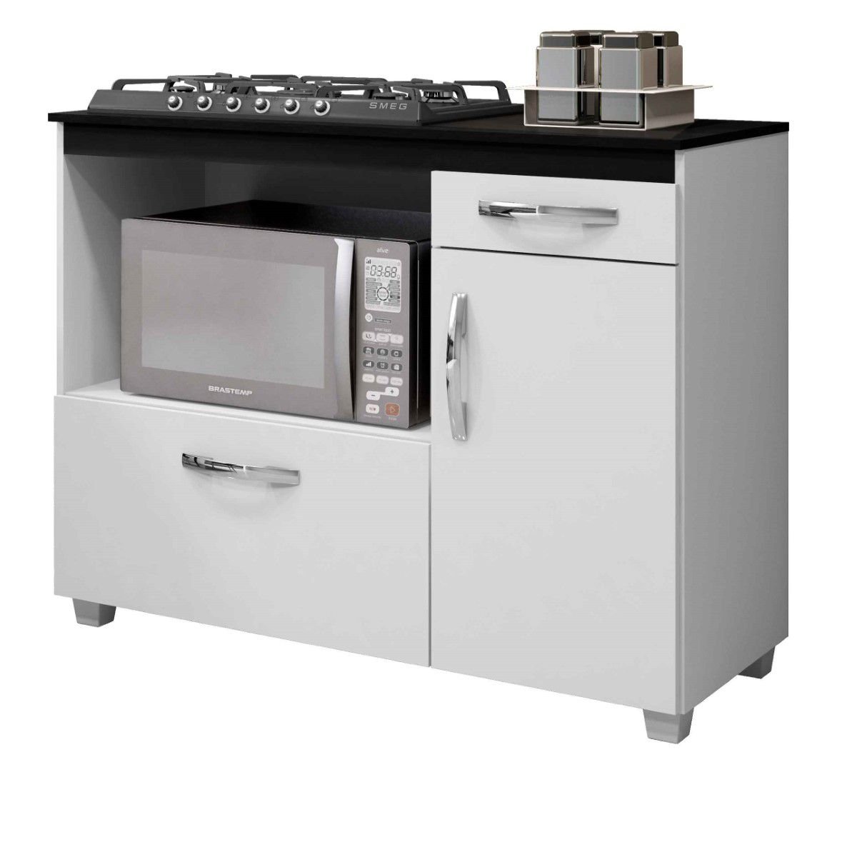 Balcão para Cooktop 4 Bocas Cronos Arte Móveis