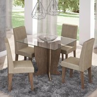 Sala Jantar Luana 100cm x 100cm 4 Cad. Milena Marrocos/Caramelo - Cimol