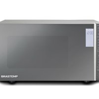 Micro-ondas Brastemp 32 Litros cor Inox Espelhado com Grill e Painel Integrado Prata, 220V