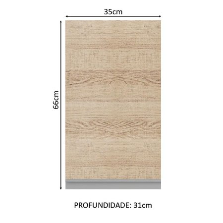 Armario Aereo Madesa Glamy 35 Cm 1 Porta Branco Saara Colombo