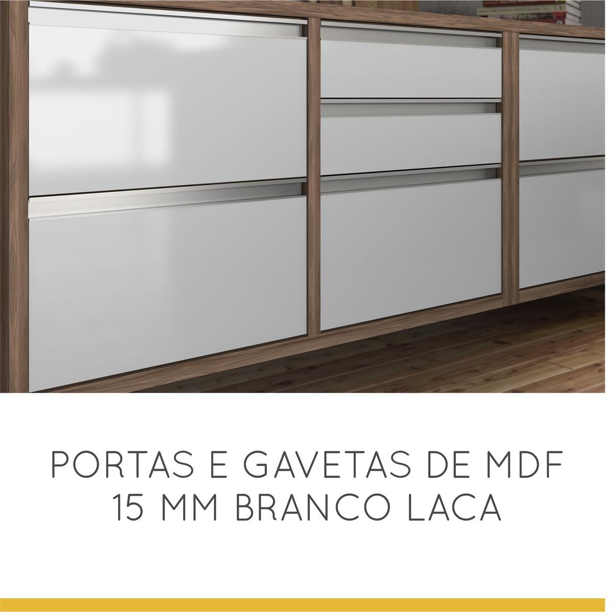 Cozinha Compacta Nesher Baronesa 3 Branco Nesher Colombo