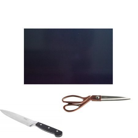 Tabua Corte LISA polietileno, faca chef  e tesoura  - 60x40