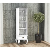 Cristaleira Clássica com 1 Porta Movelbento - Branco