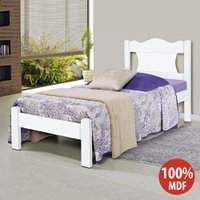 Cama De Solteiro Munique 2102d1 Branco - Gabrielli Móveis