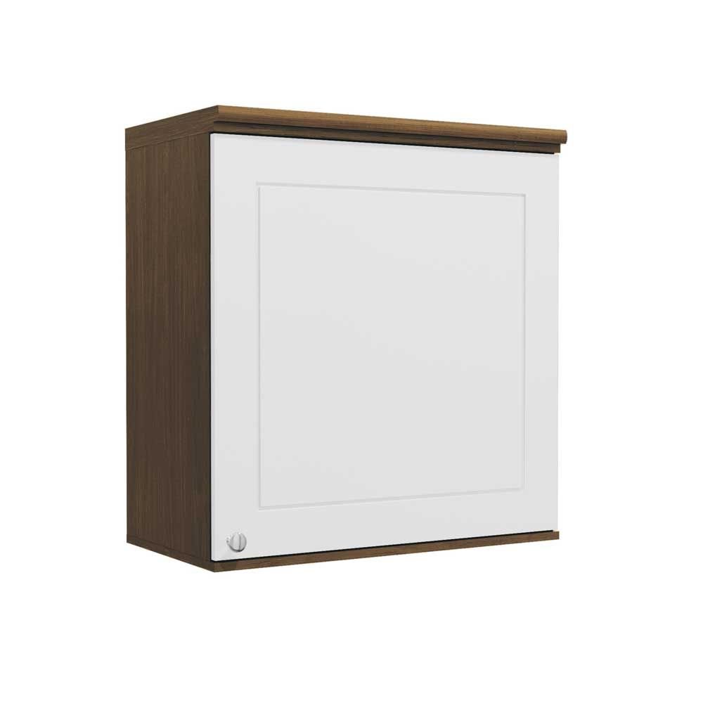 Armario Aereo Cozinha 1 Porta 7mm G623 Jacaranda Branco Kappesberg Colombo