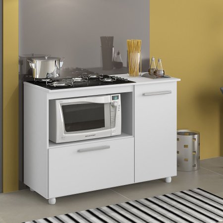 Armario De Cozinha Para Cooktop 5 Bocas Branco Premium Multimoveis Colombo