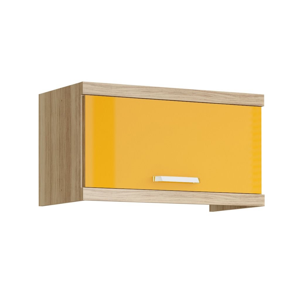Armario Aereo Cozinha Basc 700mm Argila Fosco Lacca Amarelo Gema Multimoveis Colombo