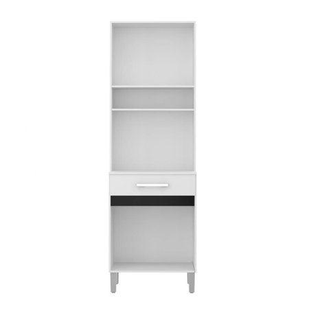Armario De Cozinha 4 Portas Para Forno Ac410 Branco Preto Decibal Moveis Colombo