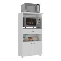 Balcão Multimóveis Multiuso Forno e Microondas Branco REF. 4060G 2 Portas e 1 Gaveta - Multimóveis