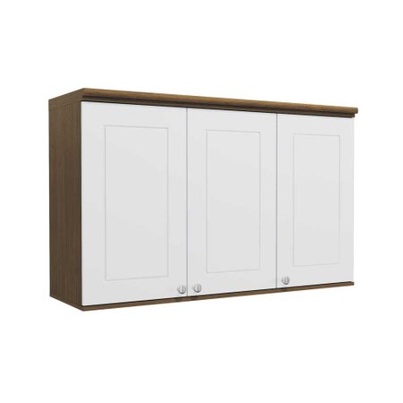 Armario Aereo Cozinha 3 Portas 12mm G628 Jacaranda Branco Kappesberg Colombo