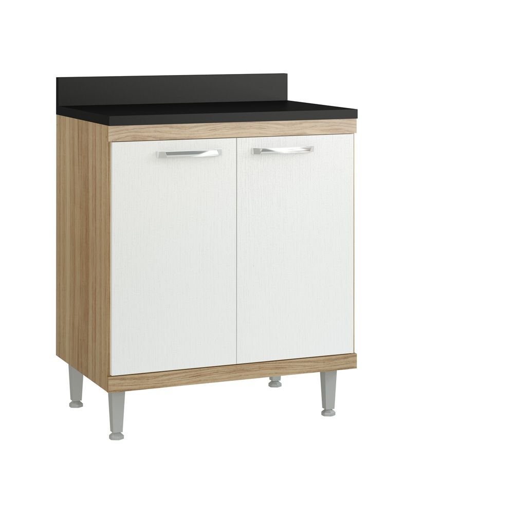 Armario De Cozinha 70 Cm 5122 Com Tampo Cx Argila Fosco Fr Branco Multimoveis Colombo