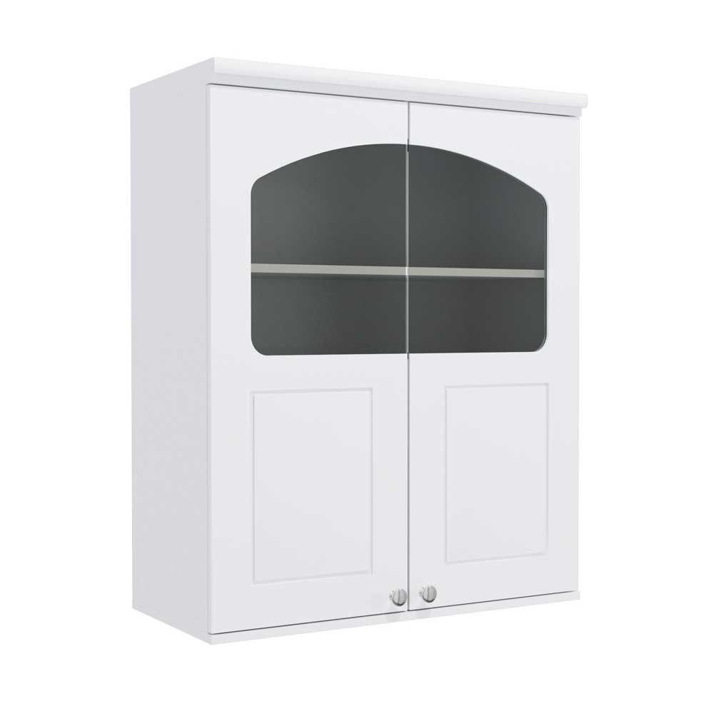Armario Aereo Cozinha 2 Portas Com Vidro 8mm G626 Branco Kappesberg Colombo