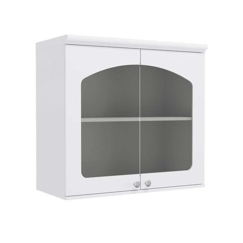 Armario Aereo Cozinha 2 Portas Com Vidro 8mm G625 Branco Kappesberg Colombo
