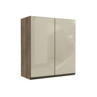 Armário Aéreo Cozinha G765 De 800mm Com 2 Porta Com Vidro Nogal - Kappesberg