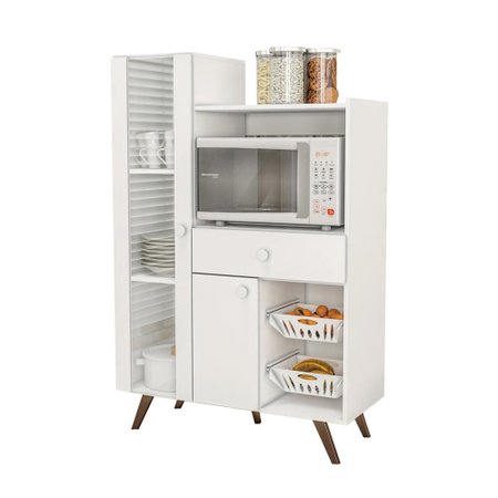 Armario De Cozinha Multiuso 2 Portas 1 Gaveta Rt 3059 Branco Movel Bento Colombo