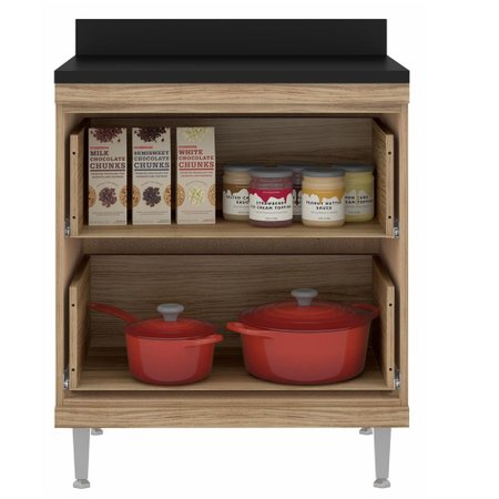 Armario De Cozinha 2 Gavetas 70 Cm Cx Argila Lacca Ad Amarelo Multimoveis Colombo