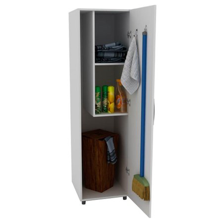 Armario Multiuso 1 Porta Asm 180 Branco Movel Bento Colombo