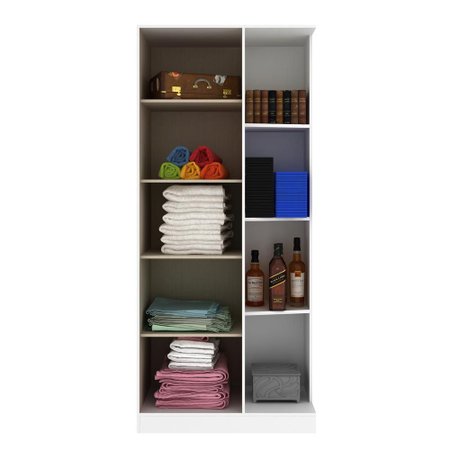 Armario Multiuso Classic 1 Porta 7 Prateleira 1mu1004 Branco Rodial Colombo
