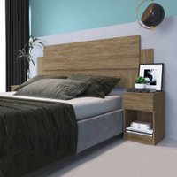 Cabeceira Com 2 Mesa Cabaceira Ca20 Wood - Decibal Móveis