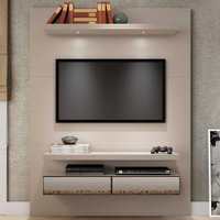 Painel Para Tv Até 55 Polegadas Tb106e 100% Mdf Fendi Com Espelho - Dalla Costa