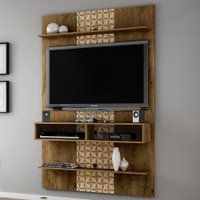 Painel Para Tv Até 47 Polegadas 5 Prateleiras Vega 2074962 Rústico/rústico 3d - Bechara Móveis