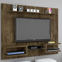 Painel Para Tv Até 55 Polegadas Atlas 6 Prateleiras 2075120 Rústico - Bechara Móveis