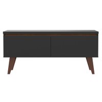 Rack Para Tv 2 Portas Com Pés Lima Preto/Rustic - Madesa