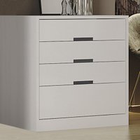 Cômoda 3 Gavetas E 1 Gavetão Dormitório Gold S824 Branco Brilho - Kappesberg
