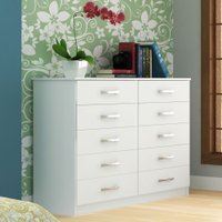 Cômoda 10 Gavetas Austin Cp0101 Branco - Evidência Móveis