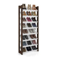 Sapateira 8 Prateleiras 69 Cm Az1006 Branco/nogal - Tecno Mobili Sapateira 8 Prateleiras 69 Cm Az1006 Branco/nogal - Tecno Mobili