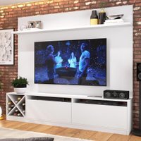 Estante Para Tv Até 60" 2 Portas 2022 Bac Branco - Quiditá Móveis