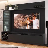 Estante Para Tv Até 60" 3 Portas 2020 Ptx Preto - Quiditá Móveis