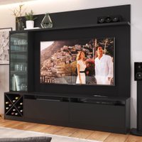 Estante Para Tv Até 50" 2 Portas 2021 Ptx Preto - Quiditá Móveis