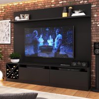 Estante Para Tv Até 60" 2 Portas 2022 Ptx Preto - Quiditá Móveis