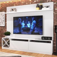 Estante Para Tv Até 50" 2 Portas 2023 Bac Branco - Quiditá Móveis