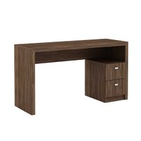 Mesa Para Escritório 2 Gavetas Me4130 Nogal - Tecno Mobili