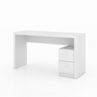 Mesa Para Escritório 2 Gavetas Me4130 Branco - Tecno Mobili