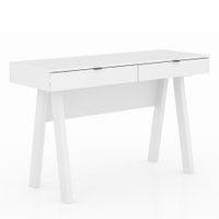 Mesa Escrivaninha 2 Gavetas Branco Me4128 - Tecno Mobili