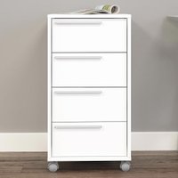 Gaveteiro 4 Gavetas Modelo Maia 2488 Branco Bp - Politorno