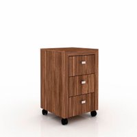 Gaveteiro 3 Gavetas Me4108 Nogal - Tecno Mobili