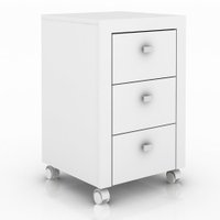 Gaveteiro 3 Gavetas Me4108 Branco - Tecno Mobili